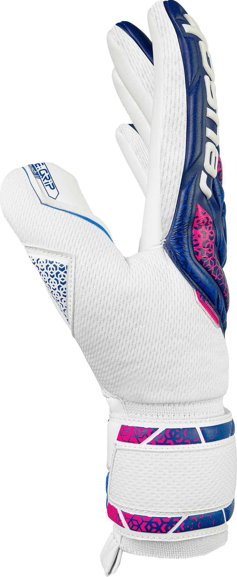 Reush Attrakt RE:GRIP NC Finger Support Goalkeeper Gloves Blue/Pink - Best Buy Soccer