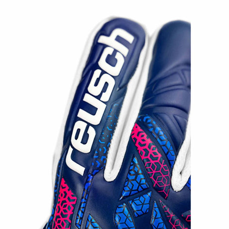 Reush Attrakt RE:GRIP NC Finger Support Junior Goalkeeper Gloves Blue/Pink - Best Buy Soccer