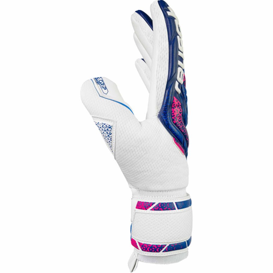 Reush Attrakt RE:GRIP NC Finger Support Junior Goalkeeper Gloves Blue/Pink - Best Buy Soccer