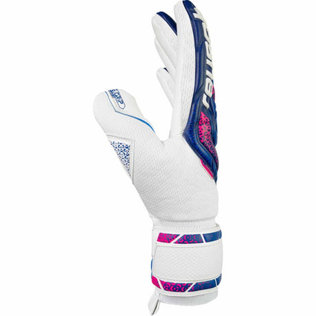 Reush Attrakt RE:GRIP NC Finger Support Junior Goalkeeper Gloves Blue/Pink - Best Buy Soccer
