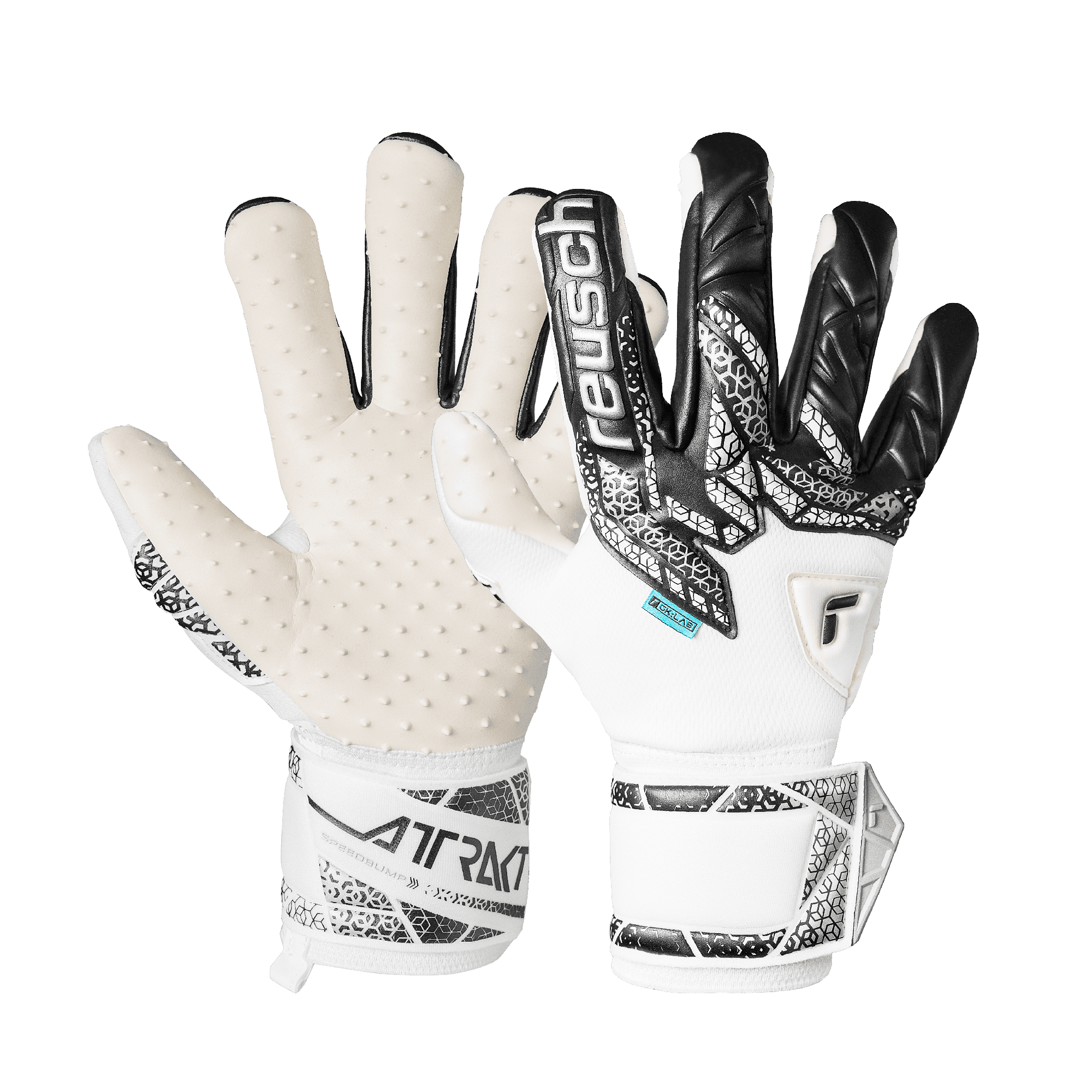 Reush Attrakt SpeedBump Goalkeeper Gloves White/Silver - Best Buy Soccer