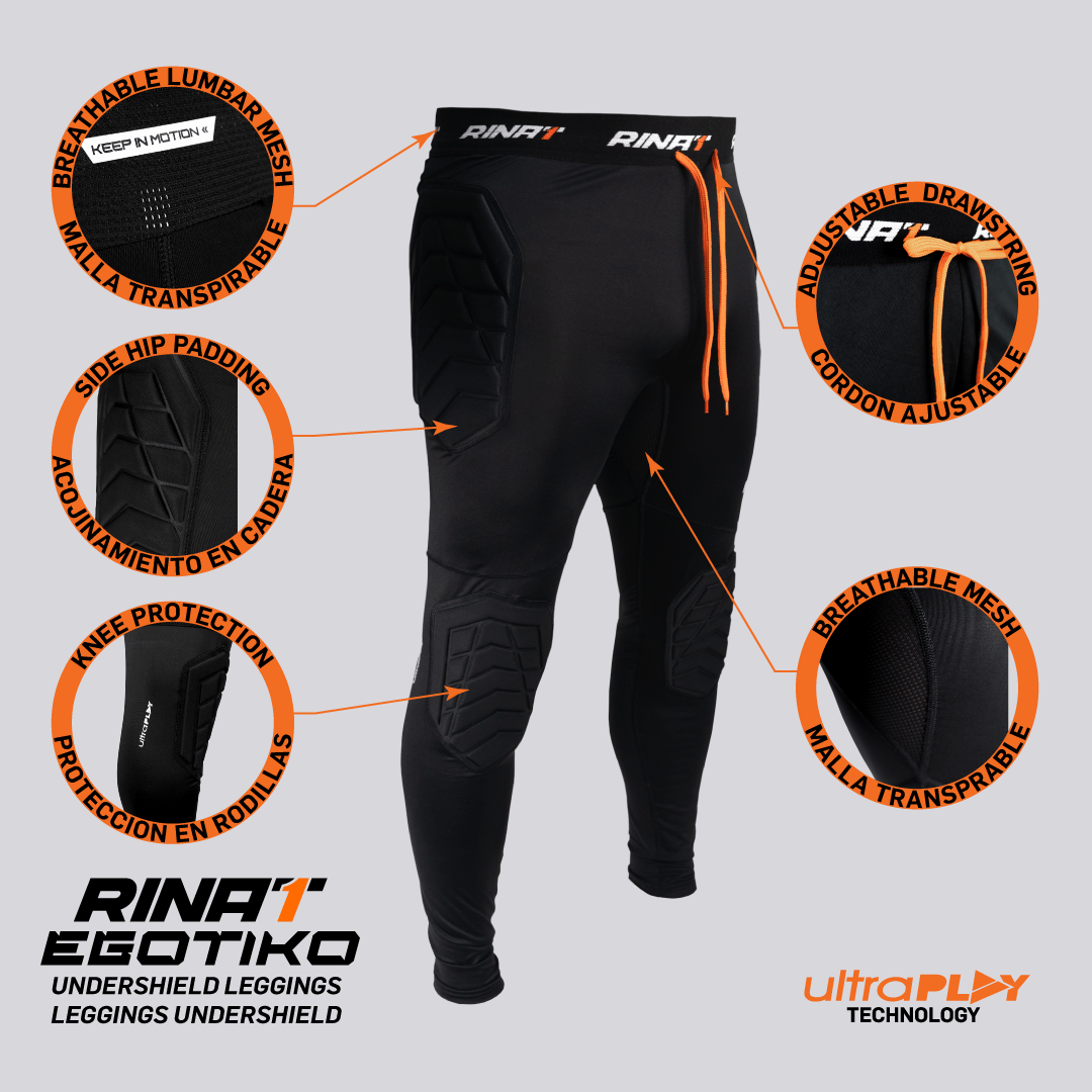 Rinat Egotiko Goalkeeper Leggings with Protection - Black - Best Buy Soccer