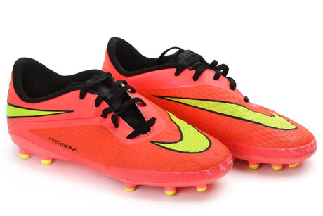 Nike Hypervenom PheloNike FG Youth Soccer Cleats - Crimson/Volt