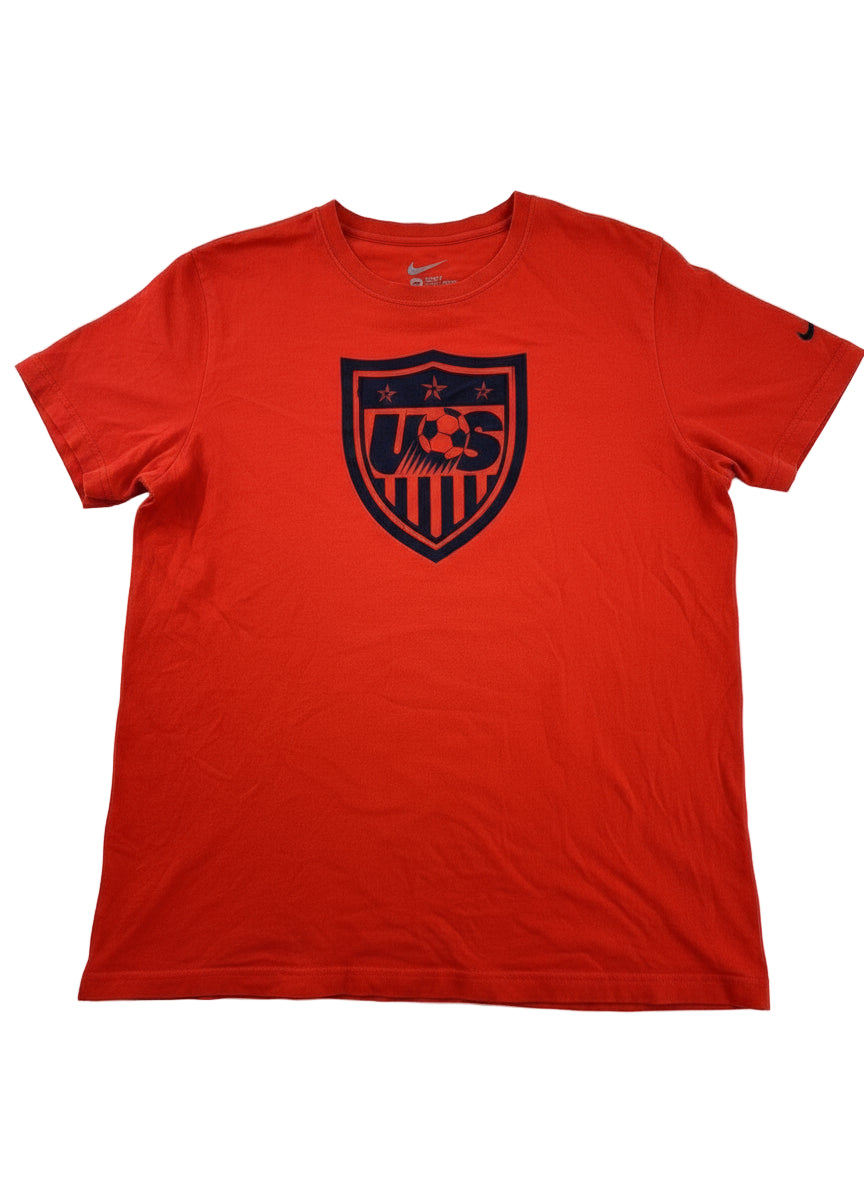 Nike USA Crest Basic Core Cotton Tee - Red/Navy