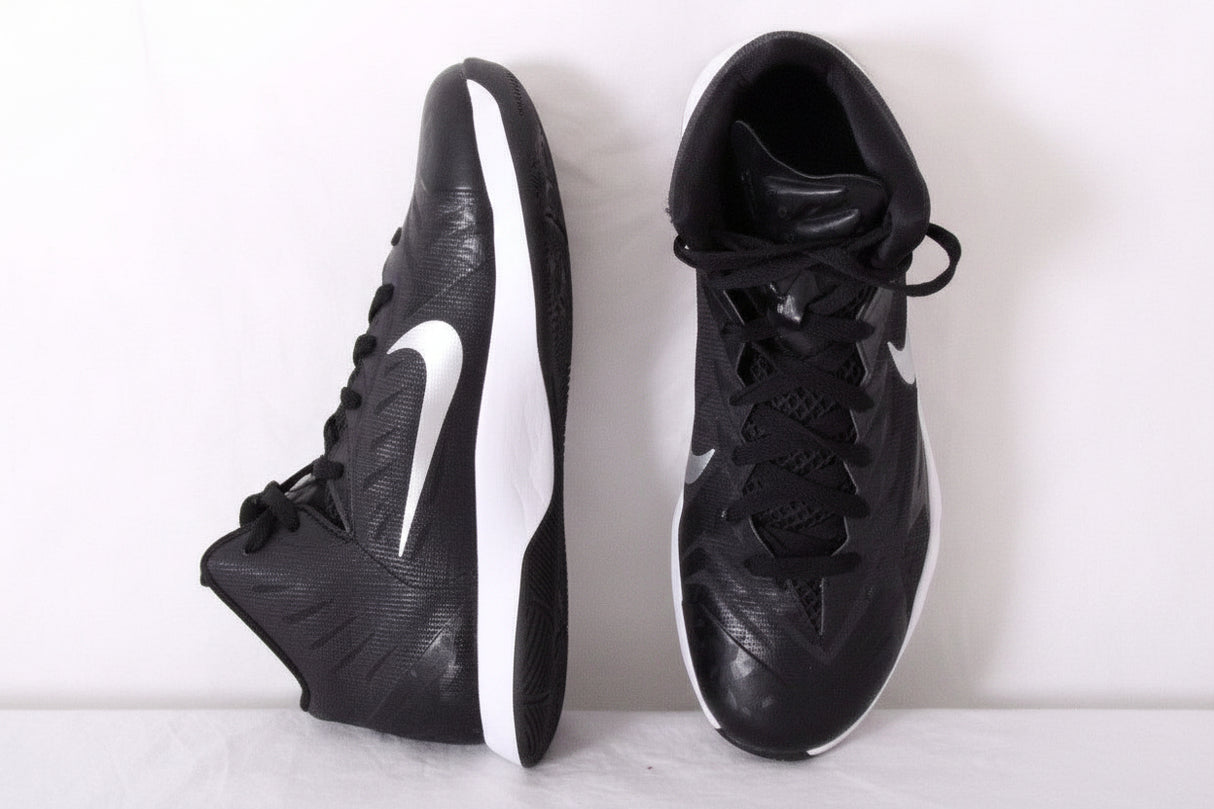 Nike JR Lunar  HyperQuickness Youth Basketball Shoes - Black/White