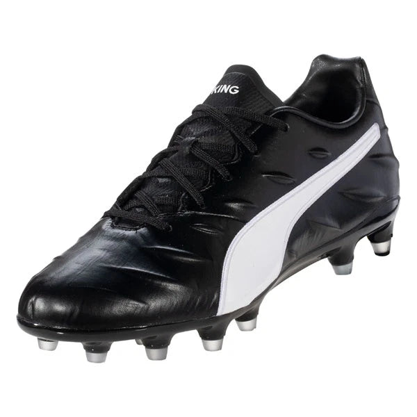 PUMA King Pro 21 FG Men's Soccer Cleats - Black/White