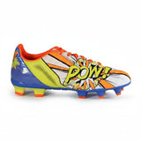 PUMA EvoPOWER 3.2 Pop FG Jr Firm Ground Youth Soccer Cleats - White/Orange/Blue