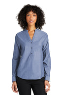 SanMar Port Authority Women's Long Sleeve Chambray Easy Care Shirt - Best Buy Soccer