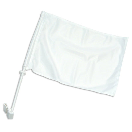 Solid White Car Flag 12" x 18" - Best Buy Soccer