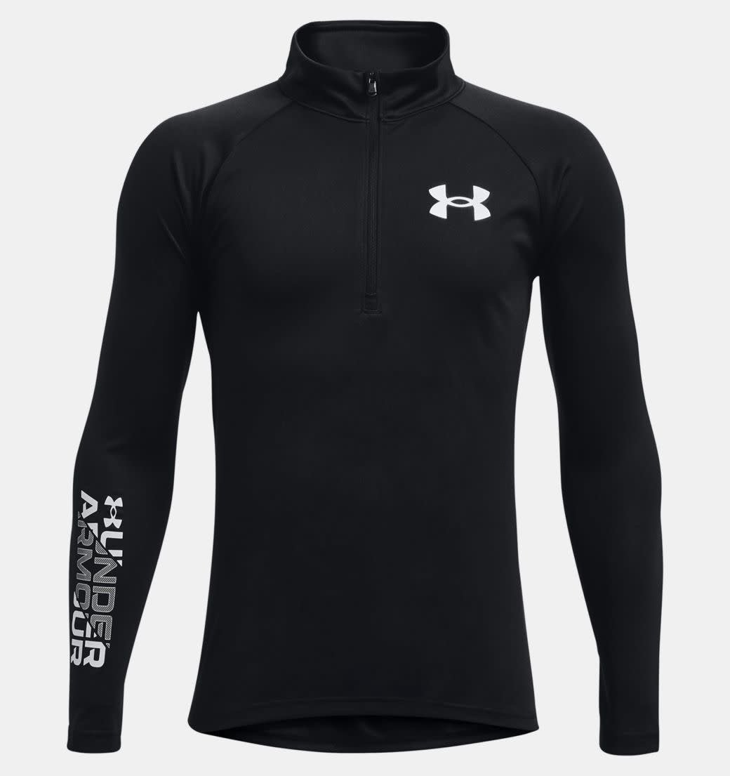 Under Armour Boys Tech Big Logo 1/4 Zip Pullover Black