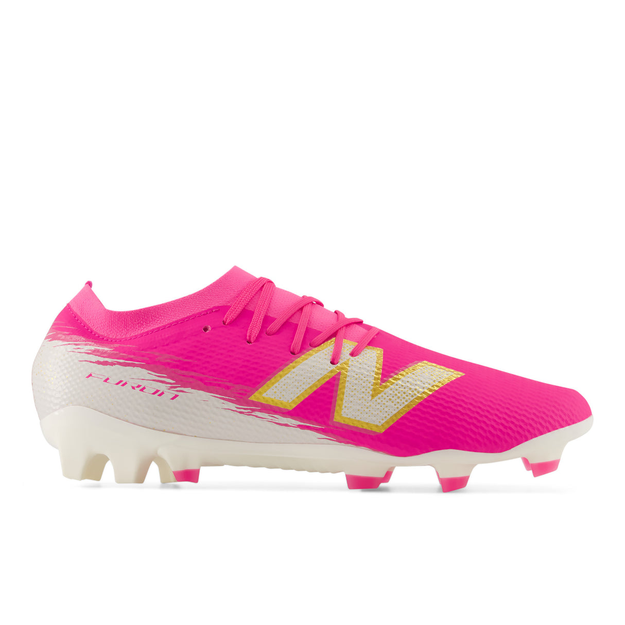 New Balance Furon Team V8 FG Firm Ground Men's Soccer Cleats - Pink Heat