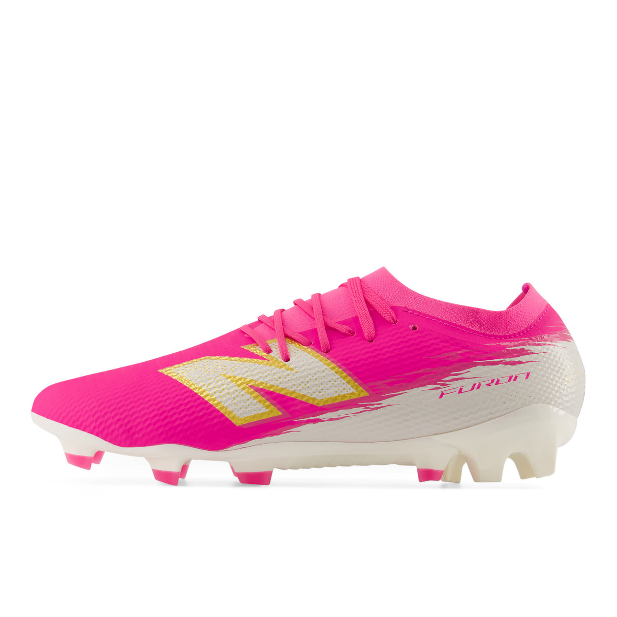 New Balance Furon Team V8 FG Firm Ground Men's Soccer Cleats - Pink Heat
