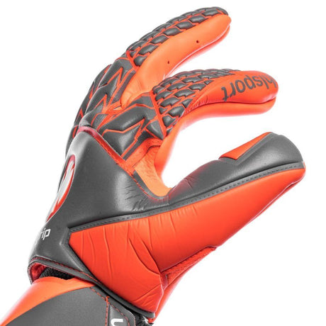Uhlsport Aerored Absolutgrip Goalkeeper Gloves Dark Grey/Fluo Red/White - Best Buy Soccer