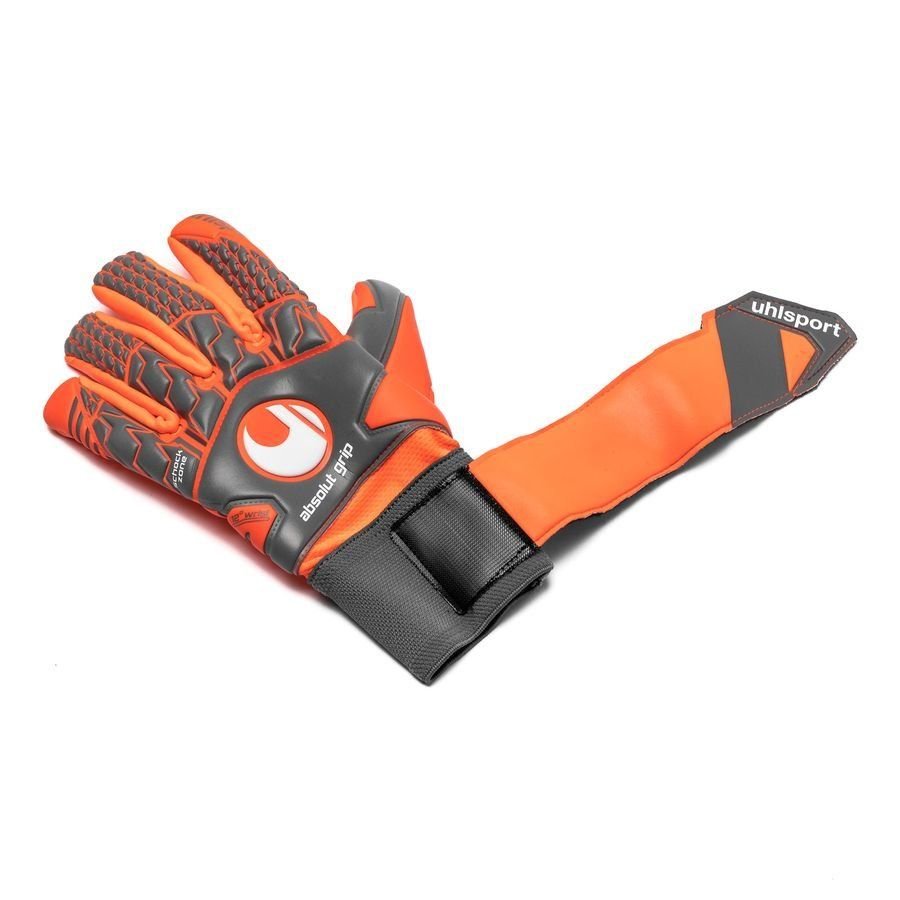 Uhlsport Aerored Absolutgrip Goalkeeper Gloves Dark Grey/Fluo Red/White - Best Buy Soccer