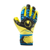 Uhlsport Eliminator Absolutgrip FS Goalkeeper Gloves Yellow/Black/Blue - Best Buy Soccer