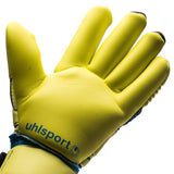 Uhlsport Eliminator Absolutgrip FS Goalkeeper Gloves Yellow/Black/Blue - Best Buy Soccer