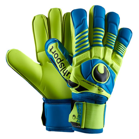 Uhlsport Eliminator Absolutgrip Goalkeeper Gloves Cyan/Yellow - Best Buy Soccer