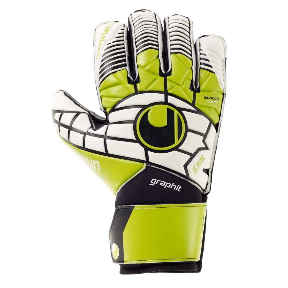Uhlsport Eliminator Soft Graphit SupportFrame Goalkeeper Gloves White/Green - Best Buy Soccer