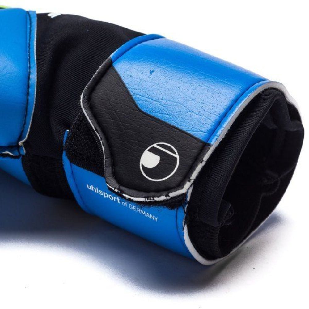 Uhlsport Eliminator Soft RF Competition Goalkeeper Gloves Black/Blue/Power Green - Best Buy Soccer