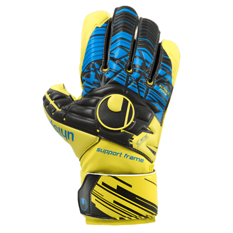 Uhlsport Eliminator Soft SF Goalkeeper Gloves Fluo Yellow/Blavk/Blue - Best Buy Soccer