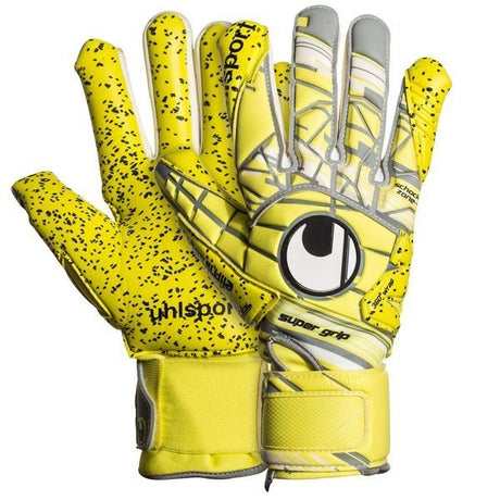 Uhlsport Eliminator Supergrip HN Goalkeeper Gloves Lite Flue Yellow/Griffin - Best Buy Soccer
