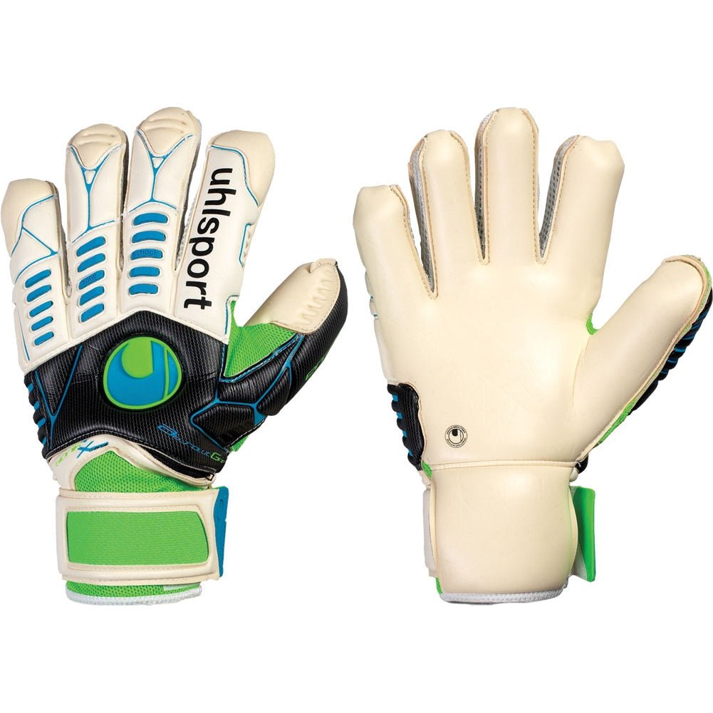 Uhlsport Ergonomic Absolutgrip Bionik + X - Change Goalkeeper Gloves White/Green - Best Buy Soccer