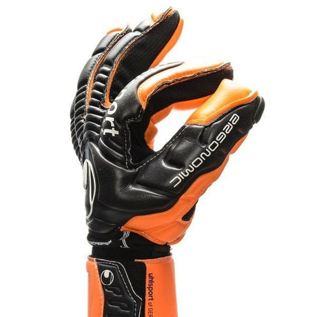 Uhlsport Ergonomic HN Soft Support Frame Goalkeeper Gloves Orange/Black - Best Buy Soccer