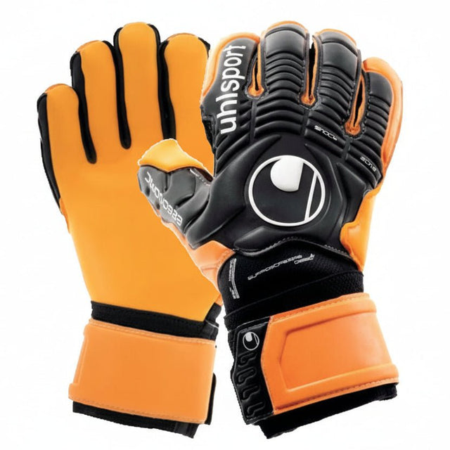 Uhlsport Ergonomic Soft SF+Junior Goalkeeper Gloves - Orange/Black - Best Buy Soccer