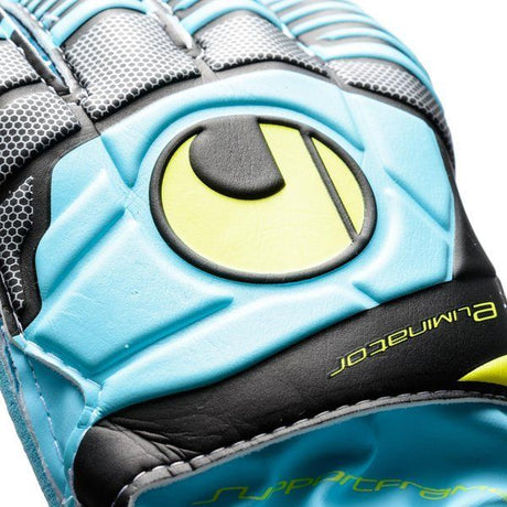 Uhlsport Kid's Eliminator Soft SF Goalkeeper Gloves Turquoise/Black/Yellow - Best Buy Soccer