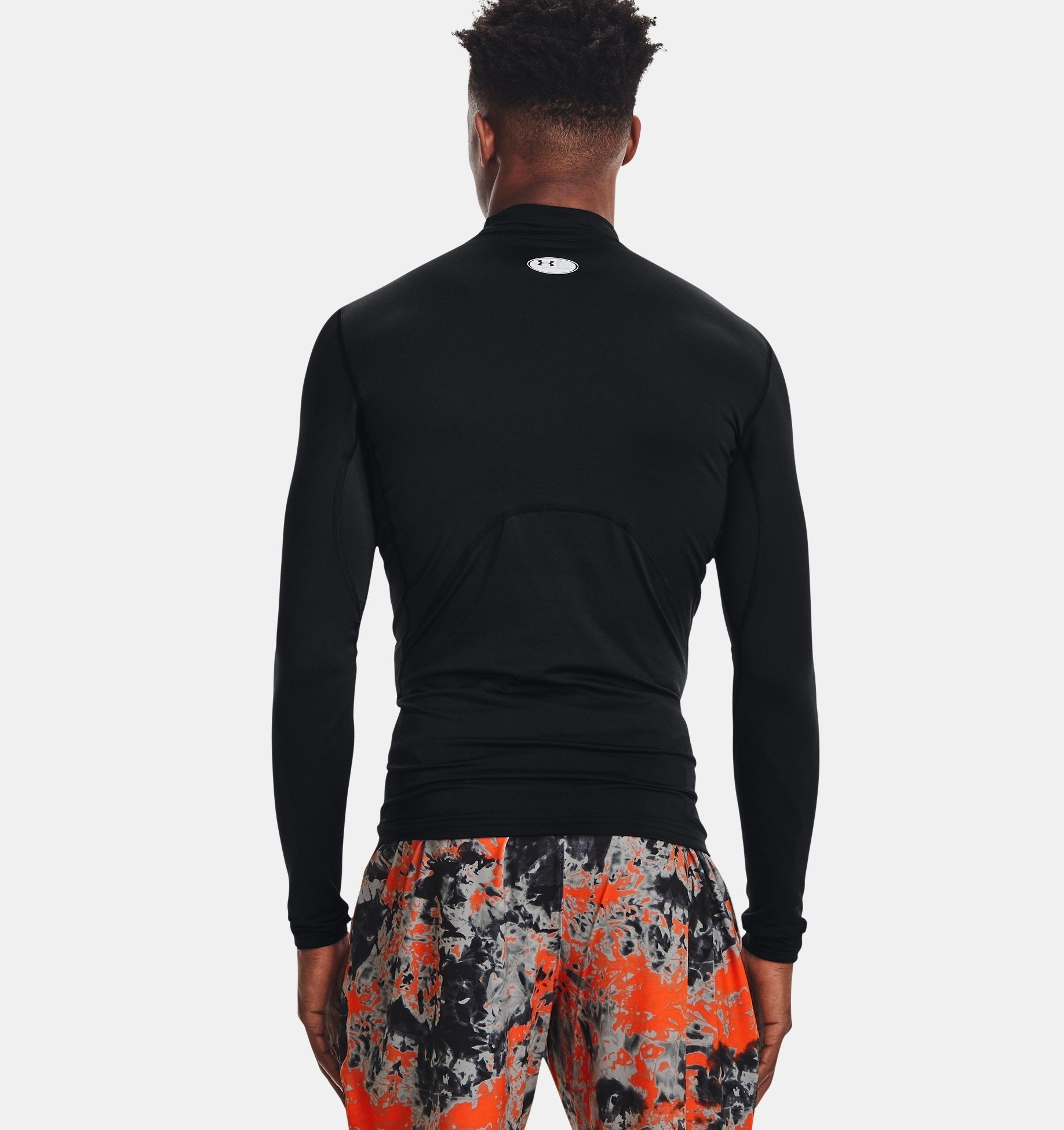 Camiseta negra de manga larga ColdGear Com de Under Armour para hombre