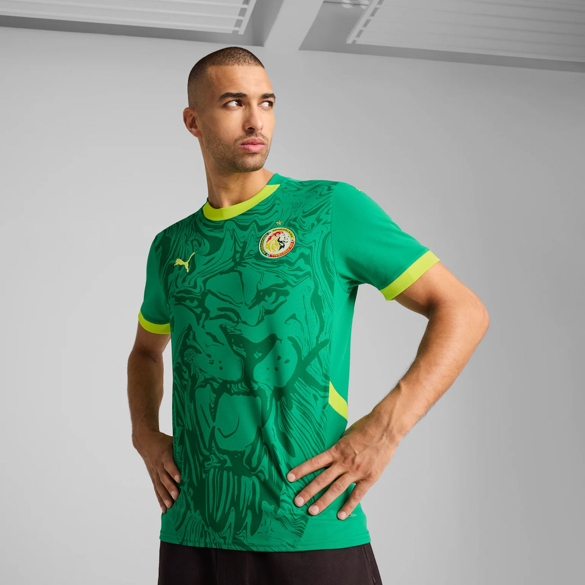 Réplica de la camiseta de visitante de PUMA para hombre de Senegal 25 verde