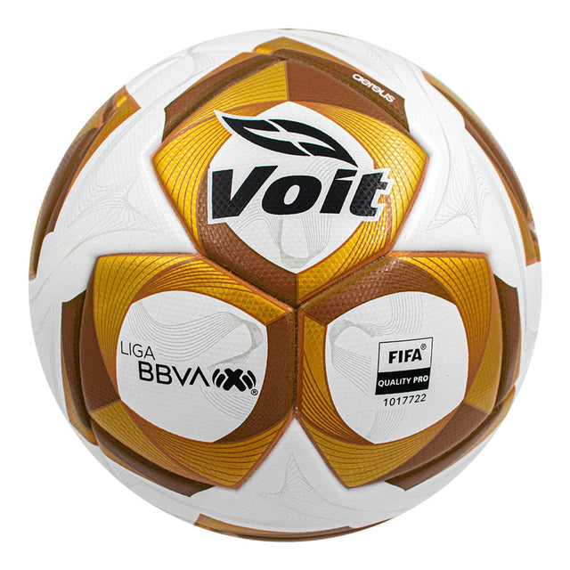 Voit AEREUS Liga MX Opening 2025 Liguilla Quality FIFA Pro Soccer Ball - White/Gold/Black - Best Buy Soccer