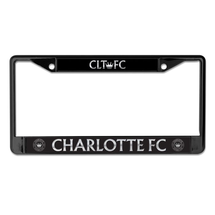 WinCraft Charlotte FC Black Lic PLT Frame S/L Printed Black/White - Best Buy Soccer