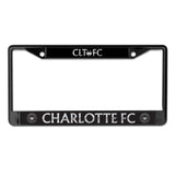 WinCraft Charlotte FC Black Lic PLT Frame S/L Printed Black/White - Best Buy Soccer