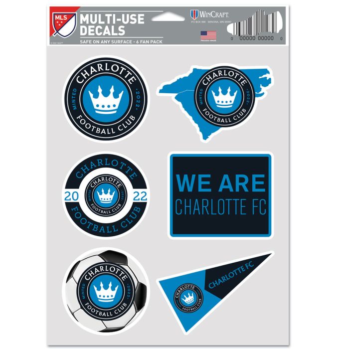 WinCraft Charlotte FC Multi Use 6 Fan Pack Black/Blue - Best Buy Soccer
