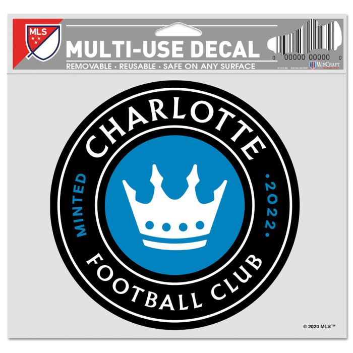 WinCraft Charlotte FC Multi - Use Decal - Clear Bckrgd 5" X 6" Black/Blue - Best Buy Soccer