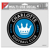WinCraft Charlotte FC Multi - Use Decal - Clear Bckrgd 5" X 6" Black/Blue - Best Buy Soccer