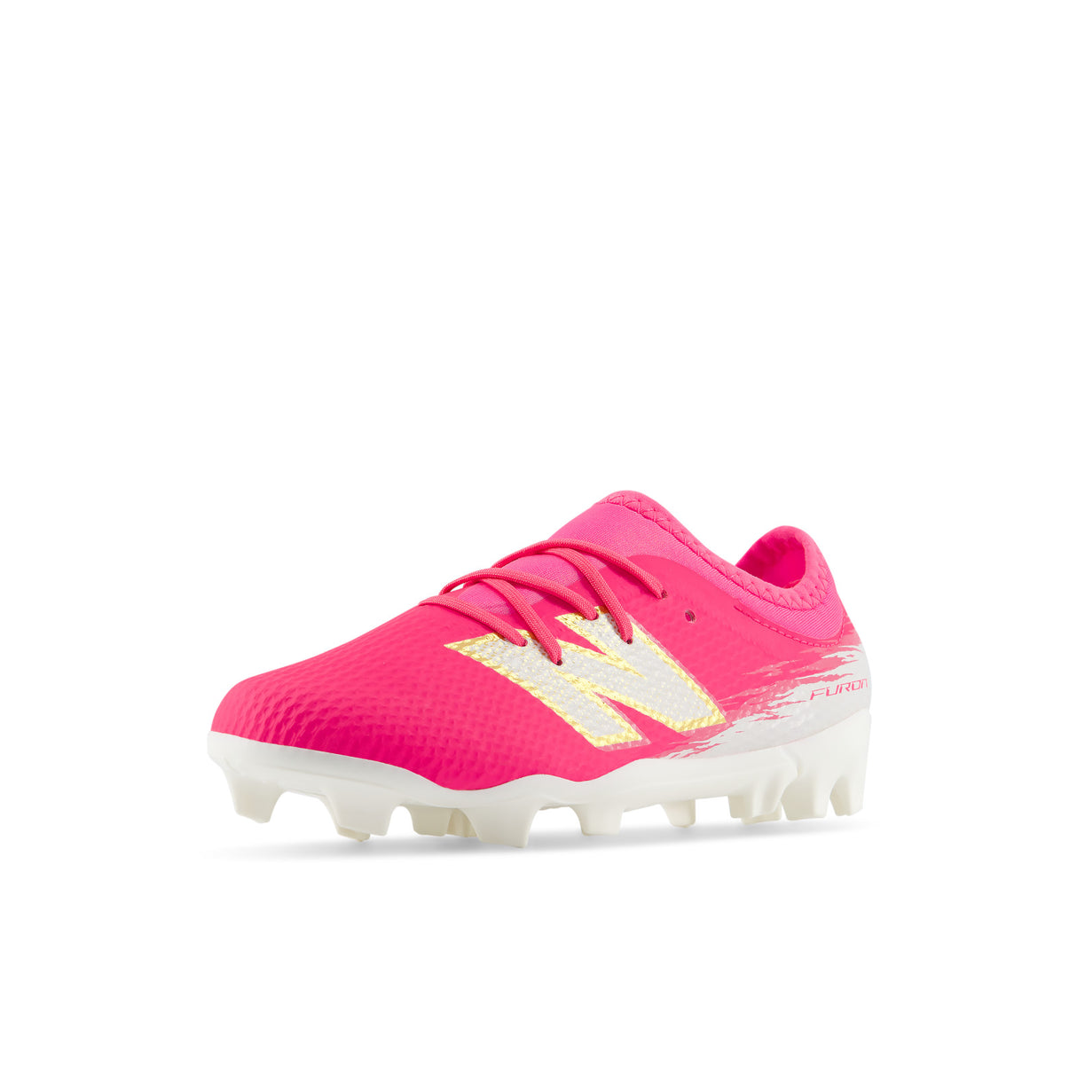New Balance Furon Team V8 FG Firm Ground Youth Soccer Cleats - Pink Heat