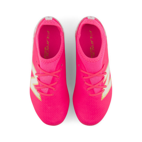 New Balance Furon Team V8 FG Firm Ground Youth Soccer Cleats - Pink Heat