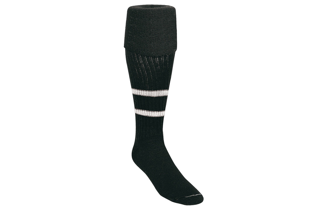 Kwik Goal Referee Sock 2 Stripe Black/White