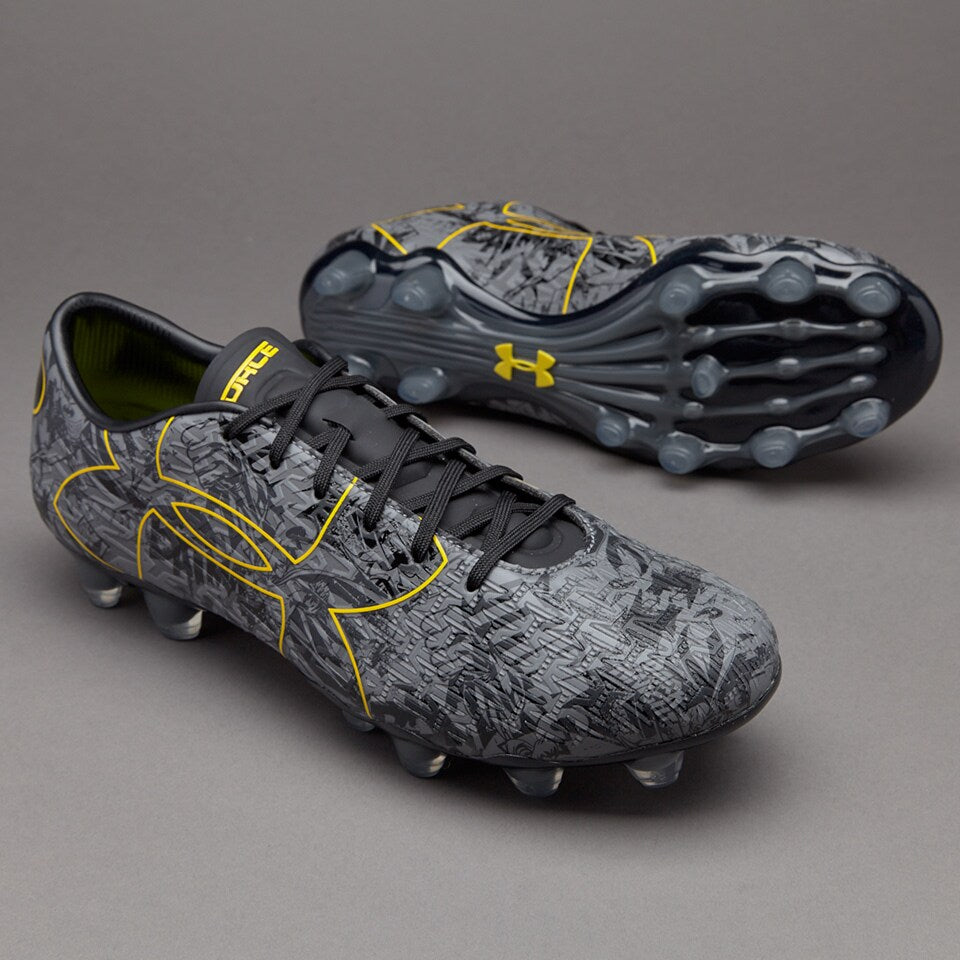 Under Armour Alter Ego Clutch Fit Force 2.0 FG Firm Ground Football Boots Black/Steel/Taxi