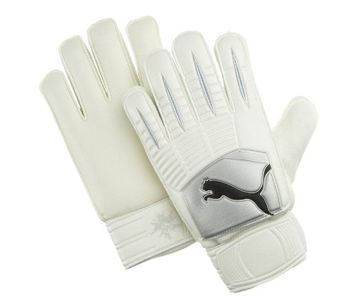 PUMA PowerCat 4.10 Grip Goalkeeper Gloves White/Silver