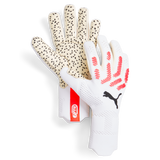 PUMA Future Ultimate Negative Cut Goalkeeper Gloves White/Fire Orchid