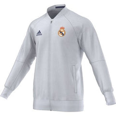 Chaqueta Adidas Real Anthem blanca y morada