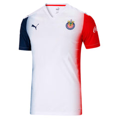 Camiseta de visitante Chivas 20 de PUMA para niños en blanco, rojo y azul marino