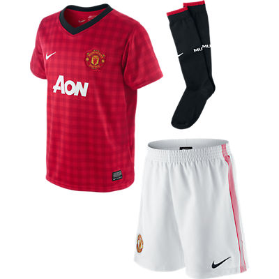 Nike MANU LT Boys Home Kit 2012 R