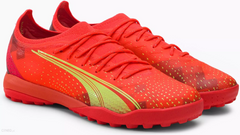 PUMA Ultra Ultimate Cage Turf Football Boots Fiery/Yellow