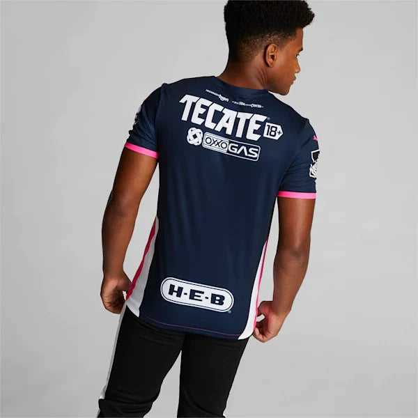 Camiseta PUMA Monterrey 21 Concientización sobre el cáncer de mama Azul marino/Rosa