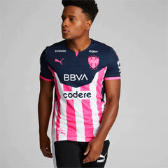 Camiseta PUMA Monterrey 21 Concientización sobre el cáncer de mama Azul marino/Rosa