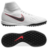 Nike Kid's JR ObraX 2 Academy TF Turf Boots White/Grey/Crimson
